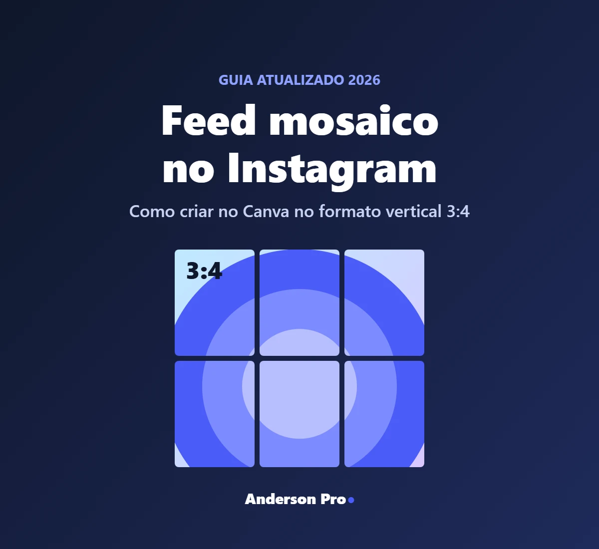 Feed mosaico no Instagram: como criar no Canva no formato 3:4